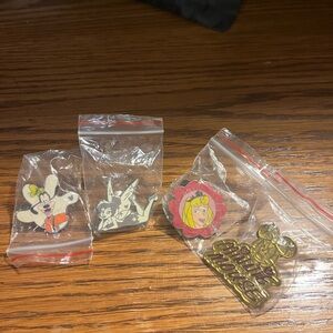 Disney Character Pins - Red, Yellow, Gold